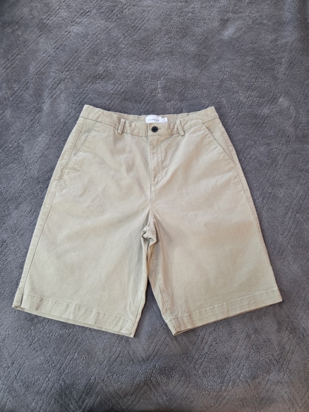 Topman Men’s Khaki Chino Shorts - Slim Fit F103860